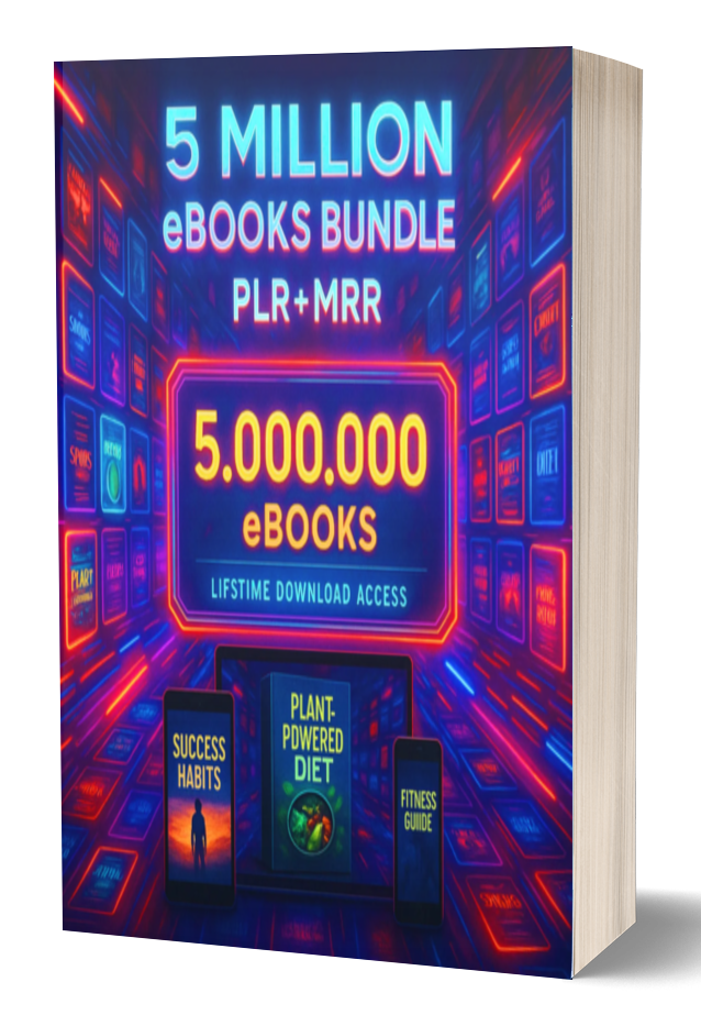 5 Million eBooks Mega Bundle Ebooks, Plr Passive Income, Financial Ebooks