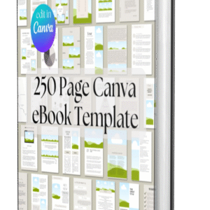 Canva eBook Template, Course WorkBook Template, How to Create e-Book, 250 page book Template