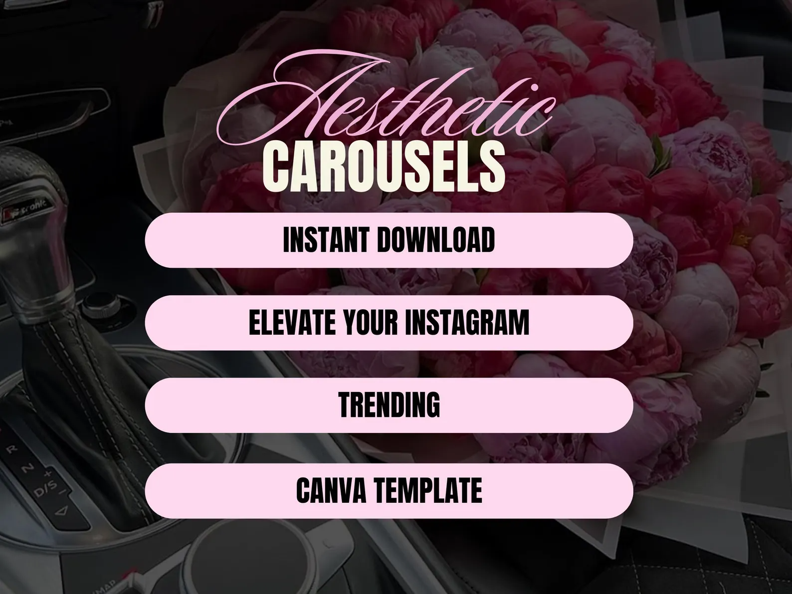 100 Pink Instagram Carousel Templates | Canva | PLR + MRR - Image 2