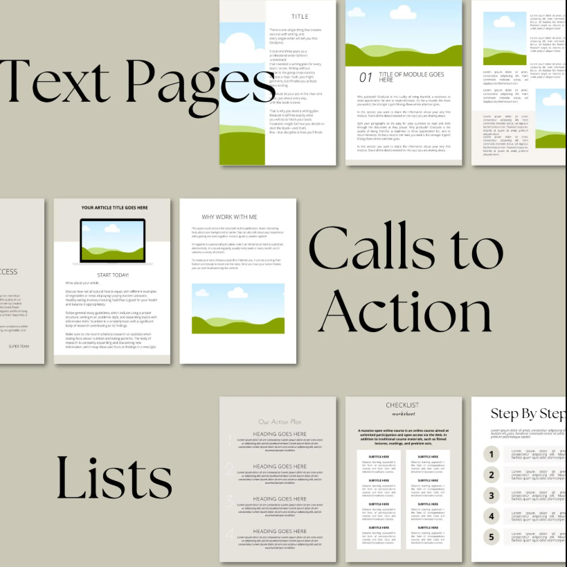 Canva eBook Template, Course WorkBook Template, How to Create e-Book, 250 page book Template - Image 3