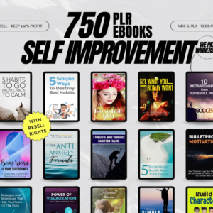 PLR EBOOKS Self Improvement Bundle/750 Digital Books With Resell Rights